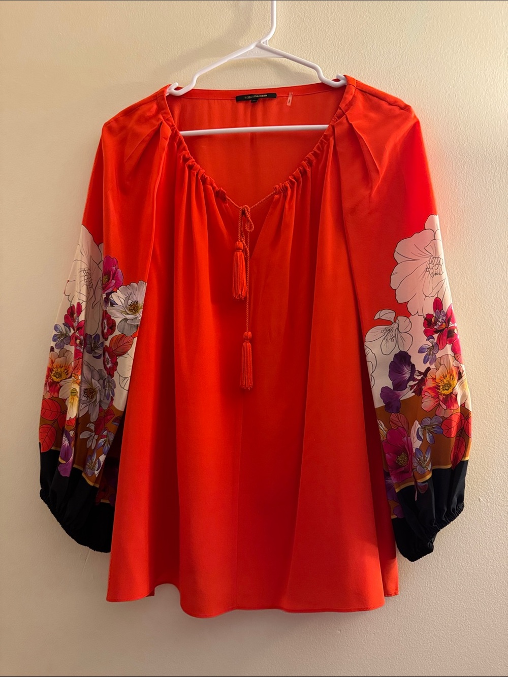 KOBI HALPERIN Floral Silk Blouse